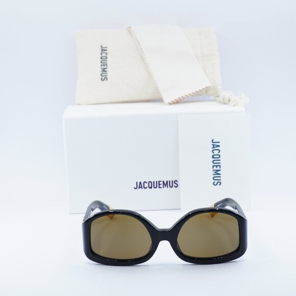 Jacquemus COLAPSO JAC/15 C1 Geometric Sunglasses - Black/Brown - Picture 4 of 11